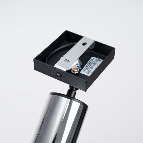 Sollux SL.1366 - Nástenné bodové svietidlo WINX 1xGU10/10W/230V čierna/chróm