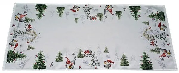 Obrus Škriatkovia v snehu 40x90 cm