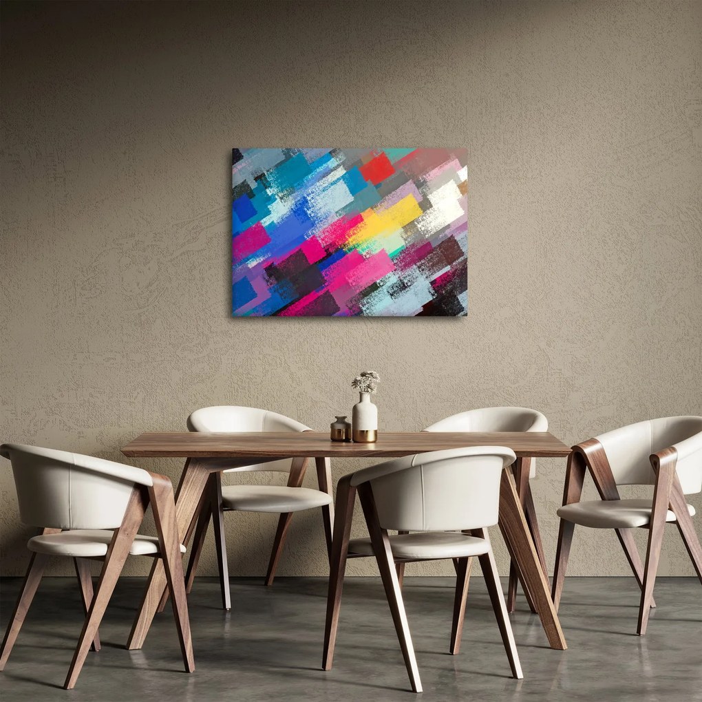 Obraz - Farebné ťahy štetcom (70x50 cm)