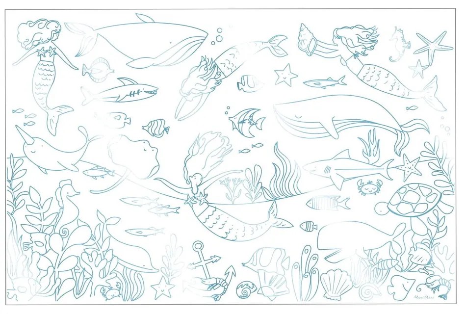Omaľovánky Mermaid – Meri Meri