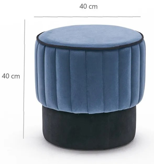 Stolička Rose Pouf Blue