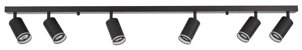 Bodové svietidlo PIPE 6xGU10/10W/230V čierna