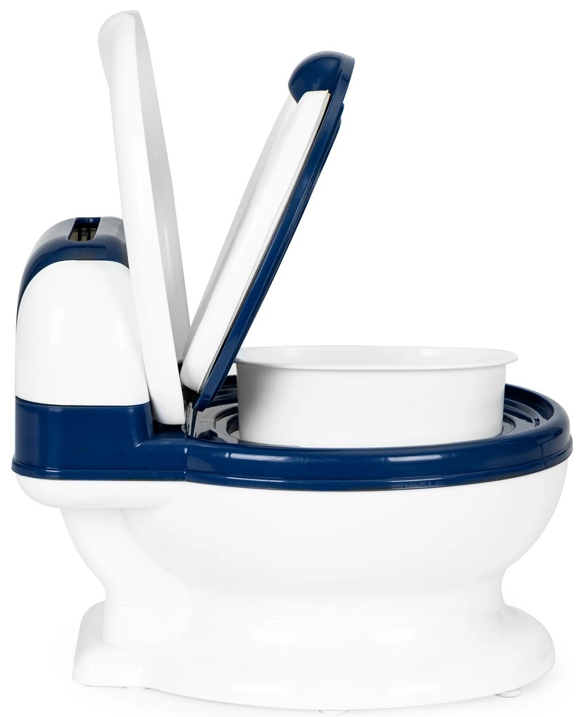 Nočník s odnímateľnou vložkou, uzavretým sedadlom pre deti a kefkou, ECOTOYS