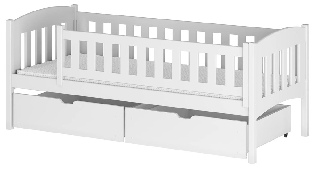 Detská posteľ 80 x 180 cm Gussie (s roštom a úl. priestorom) (biela). Akcia -10%. Vlastná spoľahlivá doprava až k Vám domov. 1012773