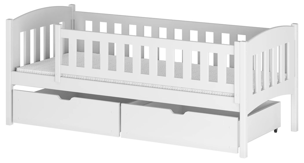Detská posteľ 90 cm Gussie (s roštom a úl. priestorom) (biela). Vlastná spoľahlivá doprava až k Vám domov. 1012917