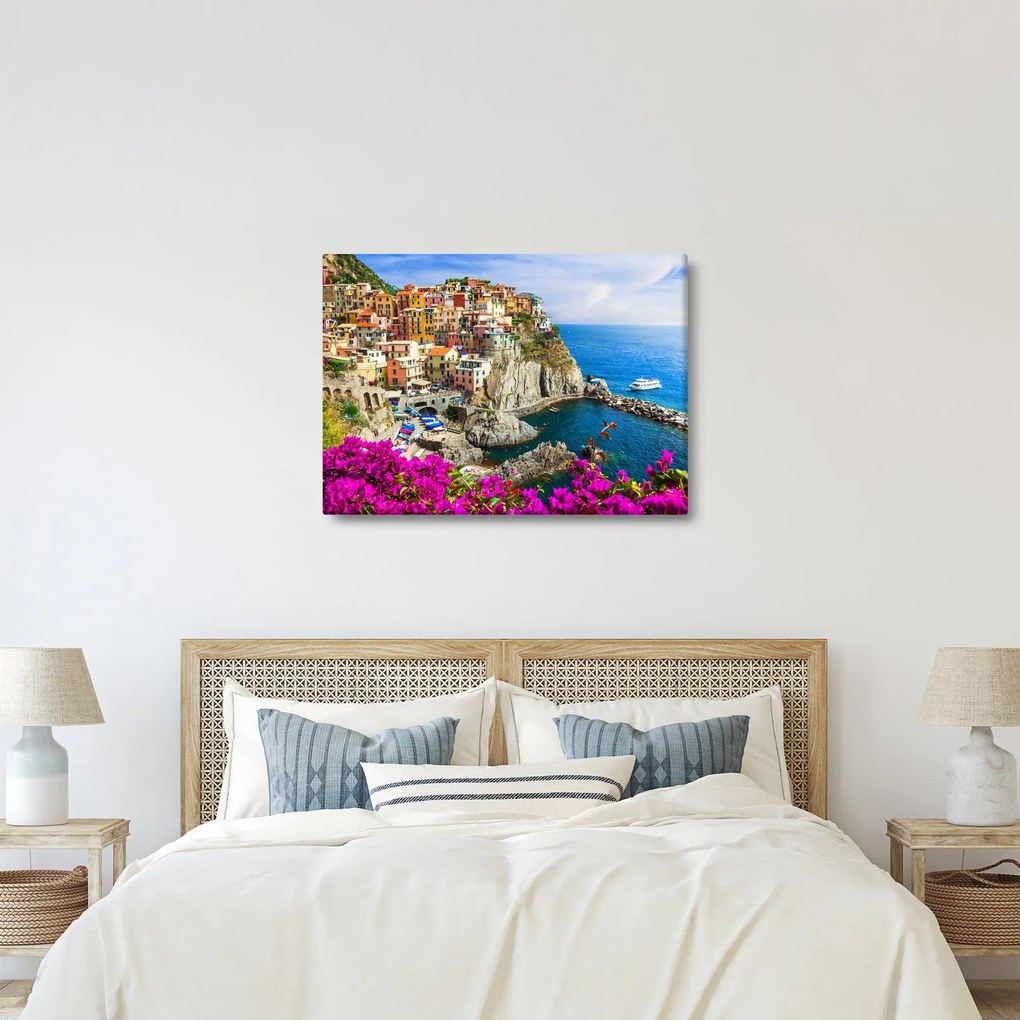 Obraz - Talianska dedinka Manarola (70x50 cm)