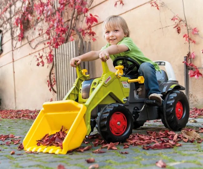 Šlapací traktor s lyžicou Claas Elioz Rolly Toys 025077