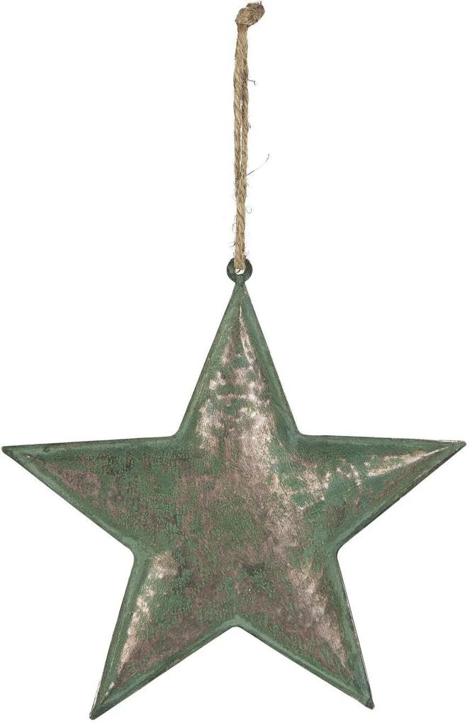 IB LAURSEN Kovová závesná hviezda Army Green 21 cm