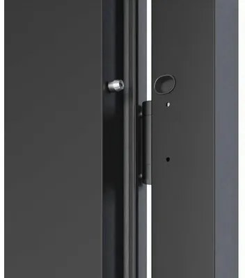 Kovové vchodové dvere S68 Clear 90 Ľ antracit