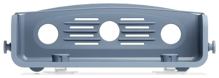 Modrá kúpeľňová polička z recyklovaného plastu bez vŕtania Flex – Umbra