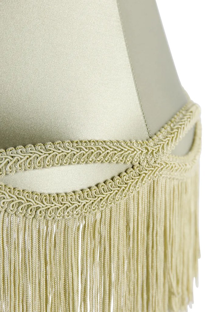 Klasická stolná lampa mosadz s tienidlom Granny zelená 30 cm - Simplo