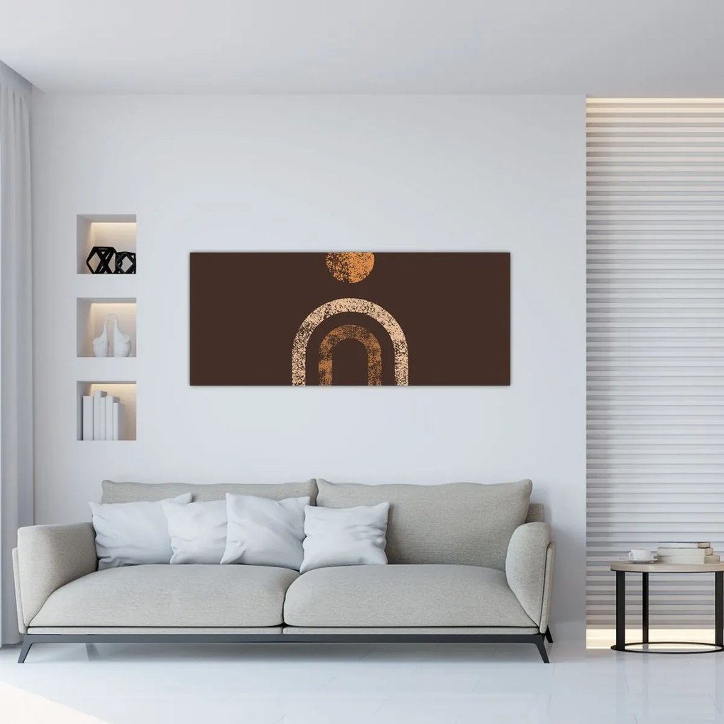Obraz - Oranžové oblúky N⁰1 (120x50 cm)