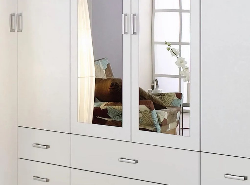 Šatníková skriňa Gamma, biela