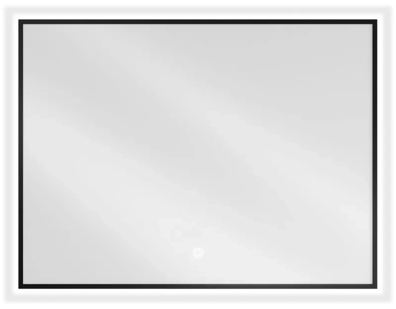 Mexen Erma kúpeľňové zrkadlo s podsvietením 80 x 60 cm, LED 6000K, ochrana proti zahmleniu, čierny rám - 9814-080-060-611-70