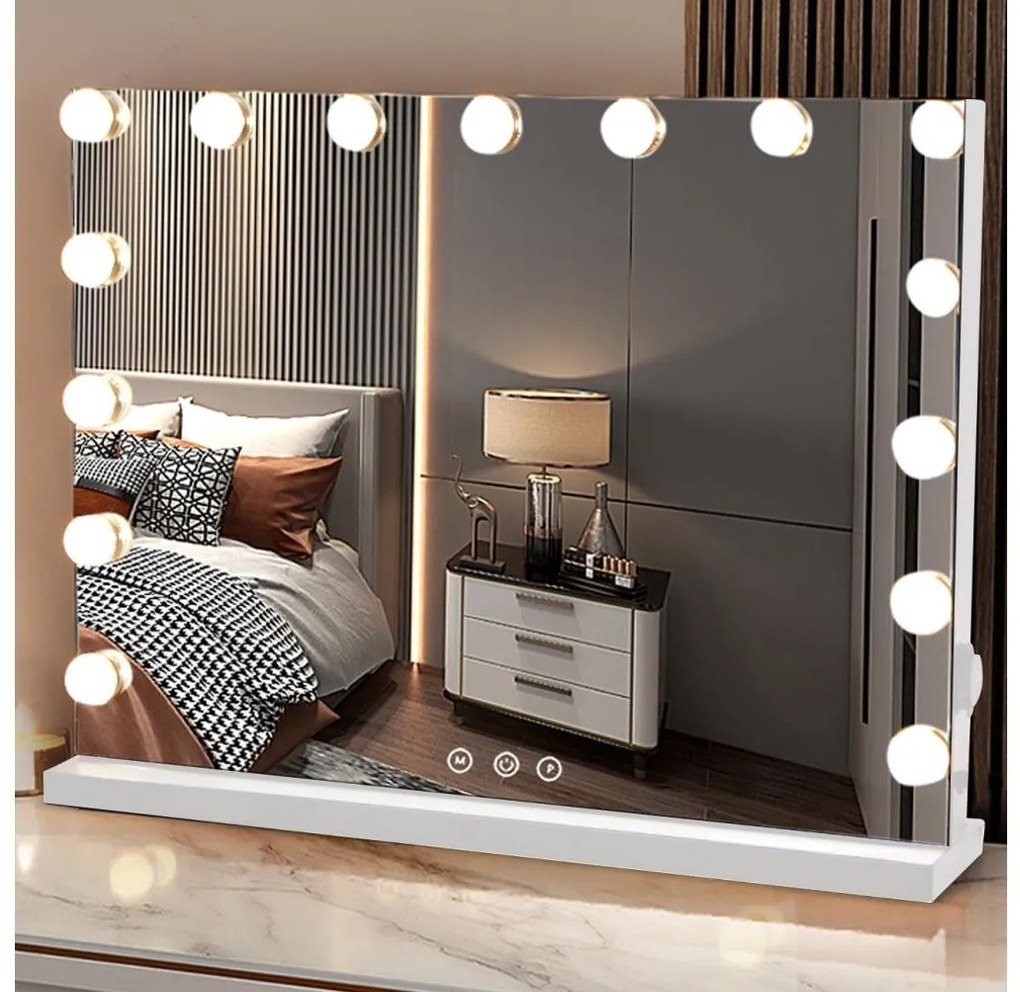 Brilagi - LED stmievateľné make-up zrkadlo HOLLYWOOD LED/15W/230V 3000/4000/6500