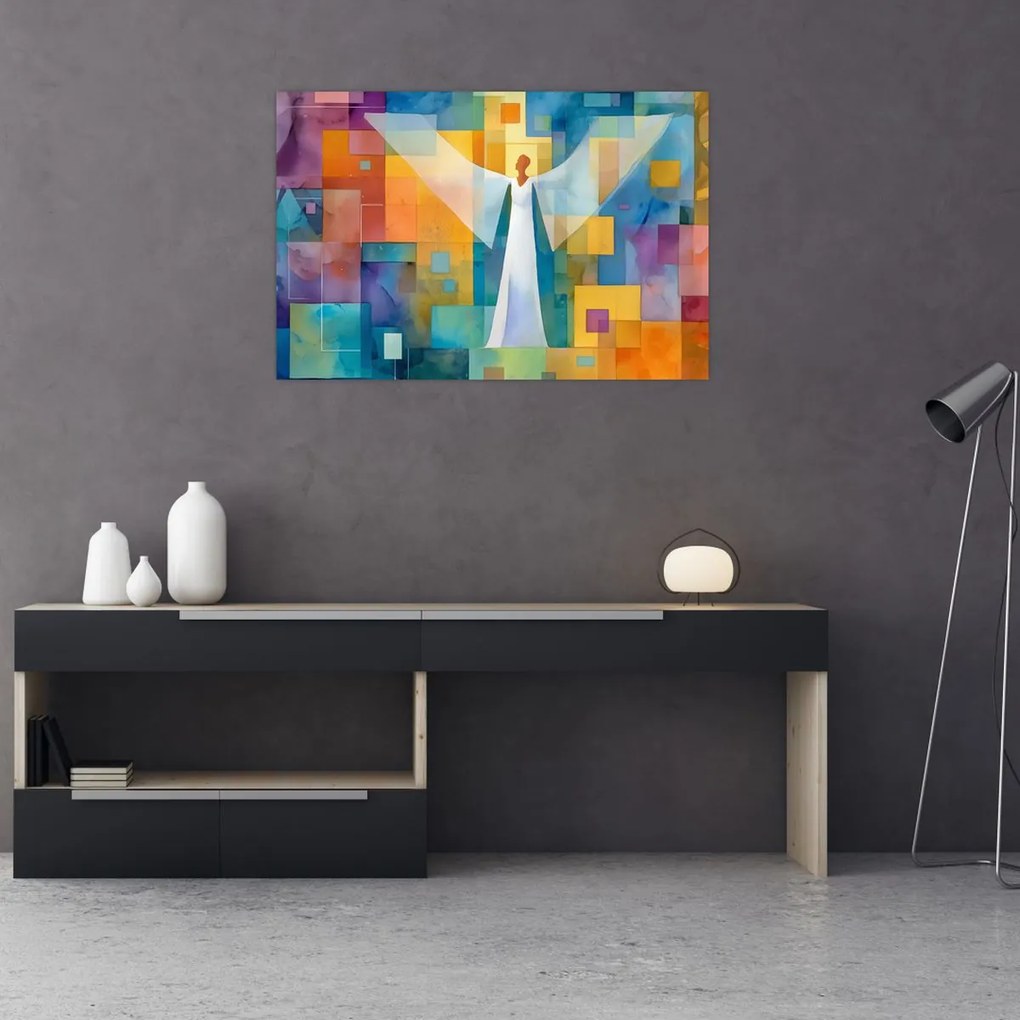 Obraz - Geometrický anjel (90x60 cm)