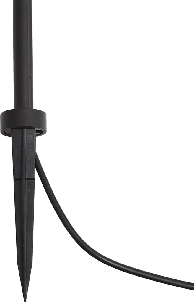 Moderné záhradné bodové svietidlo 12V čierne 10cm vr. LED IP65 - Voltaire Lino