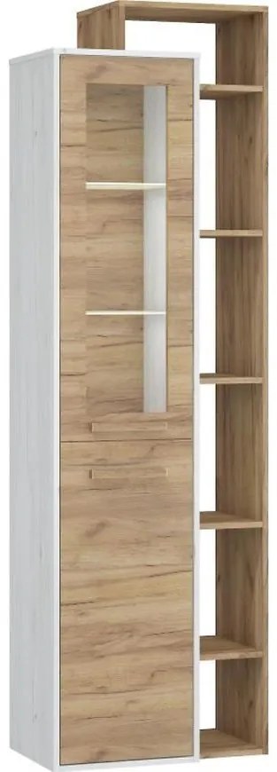 Vitrína RIO P1D craft biela/zlatý