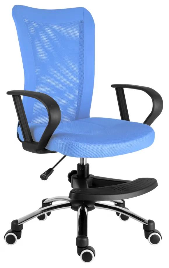 Detská stolička s podnožou BUCK –⁠ látka, viac farieb Svetlo modrá