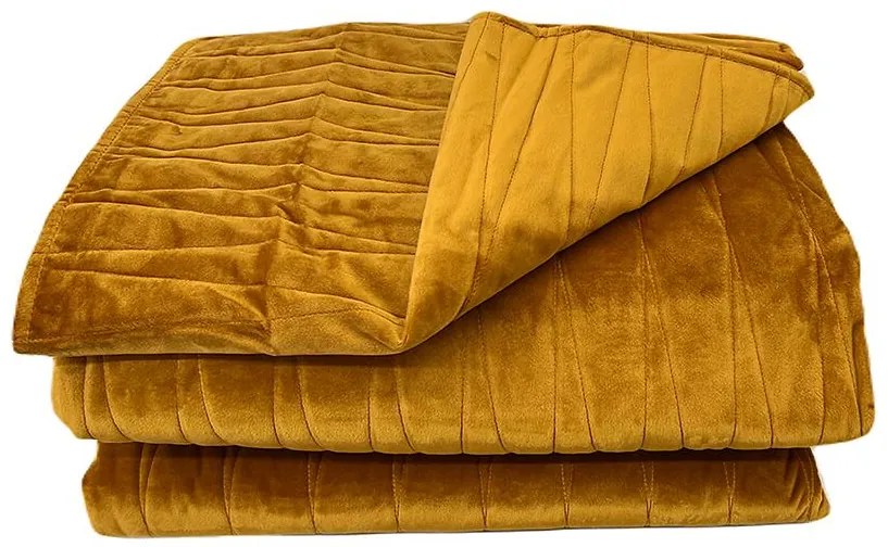 Prikrývka na posteľ Lido 170x220 cm horčicová Merkury Home