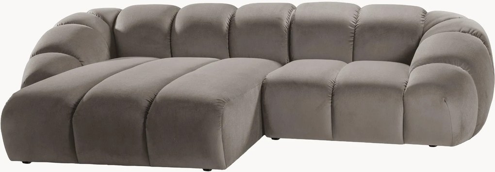 Velúrová rohová pohovka Diana (3-miestna)