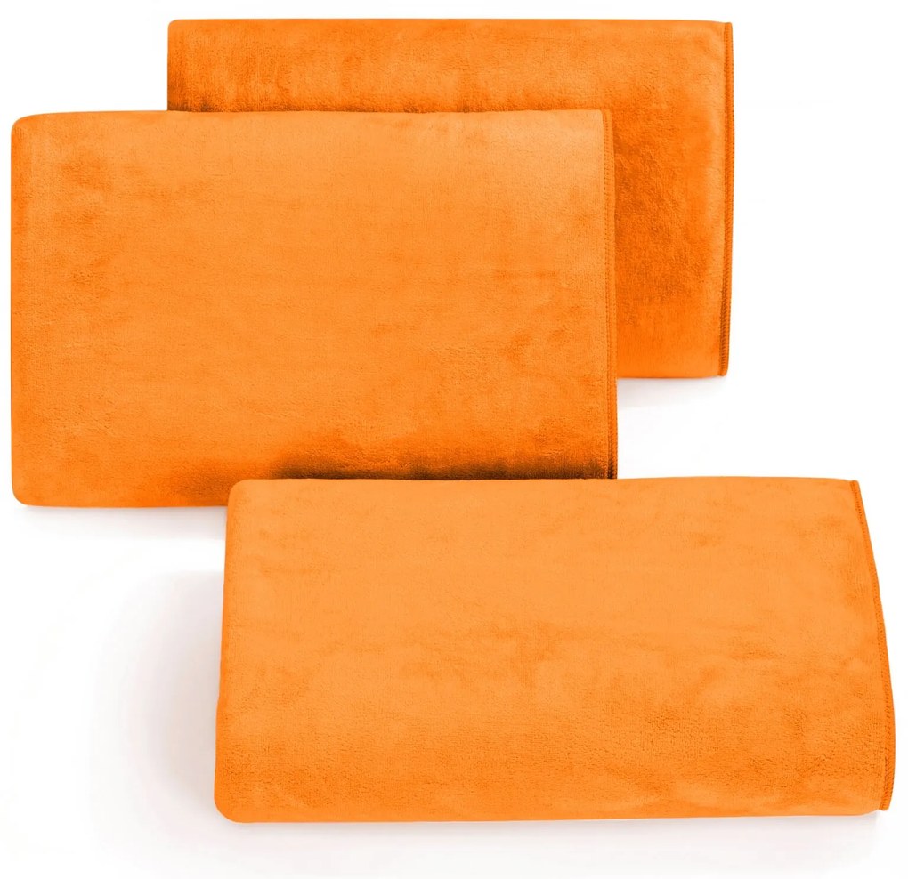 RÝCHLOSCHNÚCI UTERÁK Z MIKROVLÁKNA AMY3 SADA 3KS 80X150 CM ORANŽOVÁ