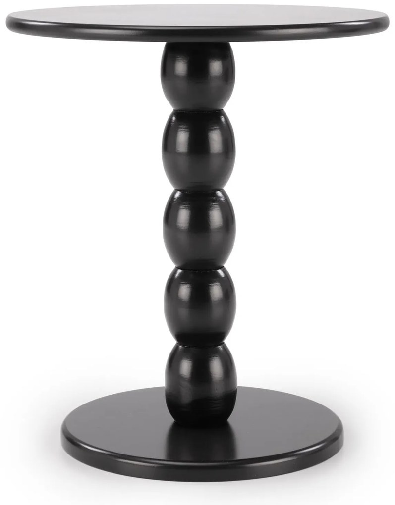 Odkladací stolík Cirilla 40 cm z masívu čierny
