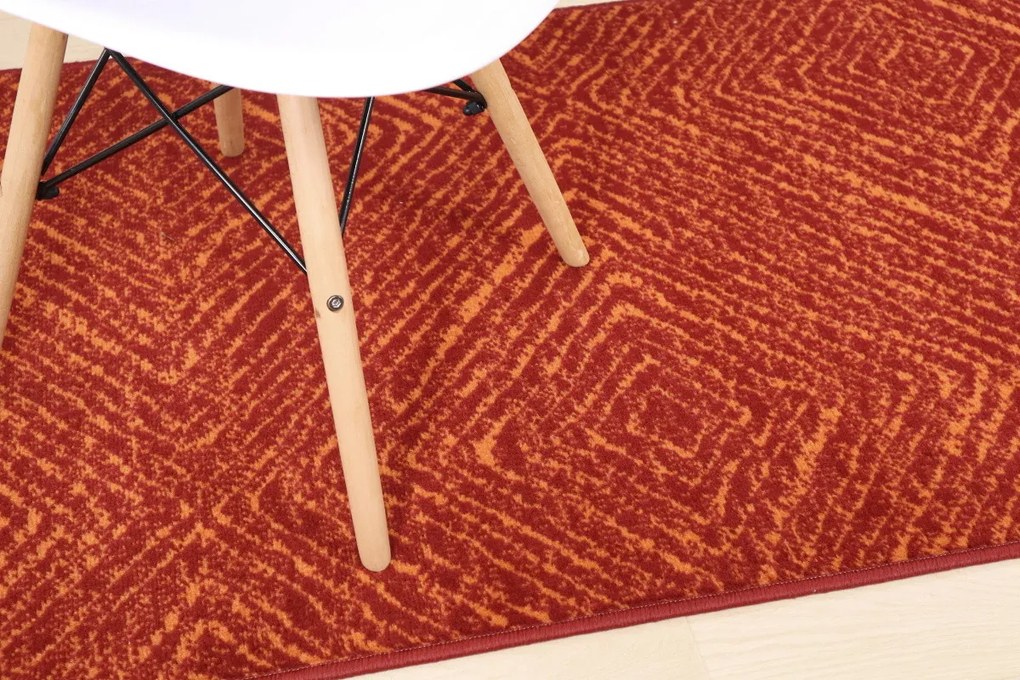 Alfa Carpets, Kusový koberec Ethno terra, 80x150, oranžová, obývacia izba