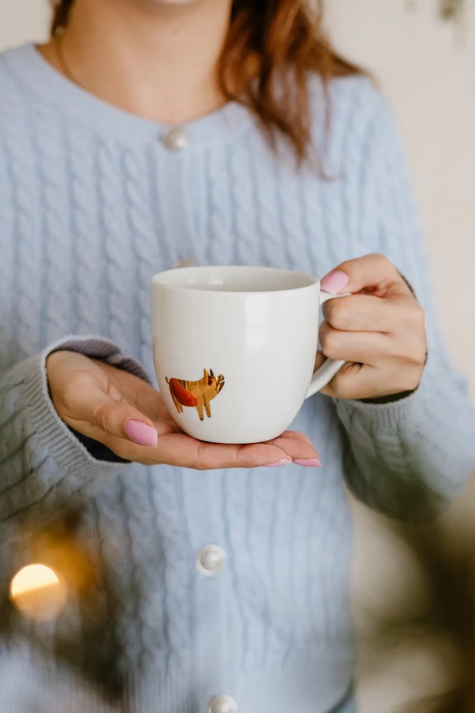 Bella Rose Porcelánový hrnček Zlaté prasiatko 300 ml