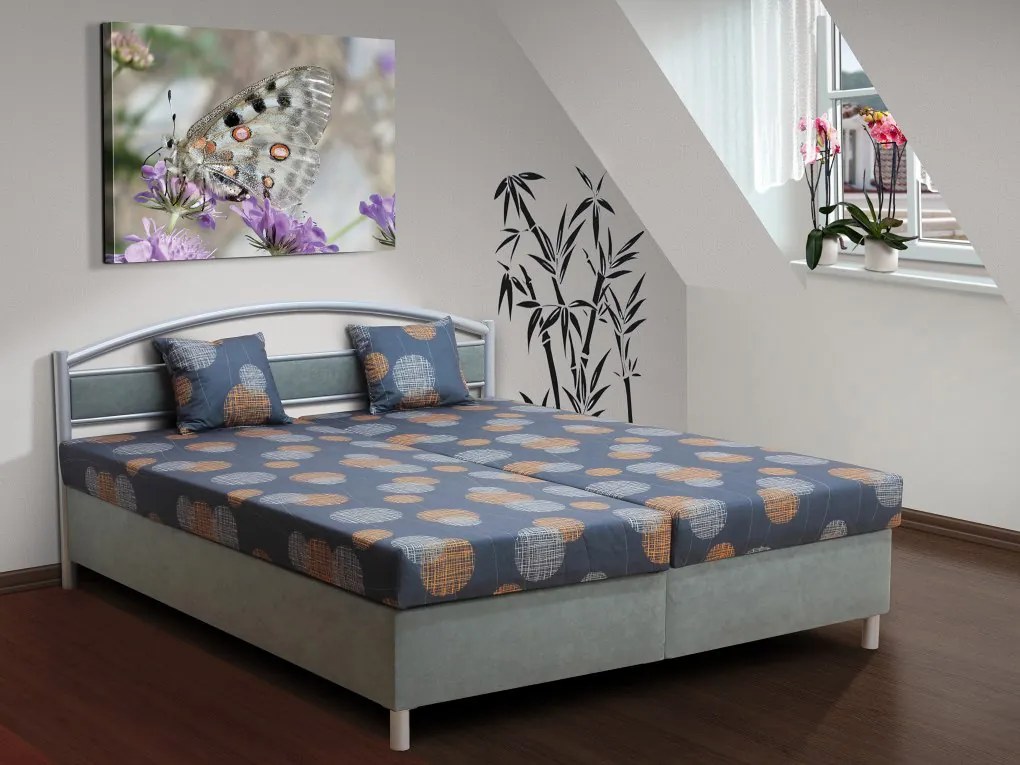Nabytekmorava Čalúnená posteľ s úložným priestorom Bruno 170 farba čalúnenia: černá/ 53675-1016
