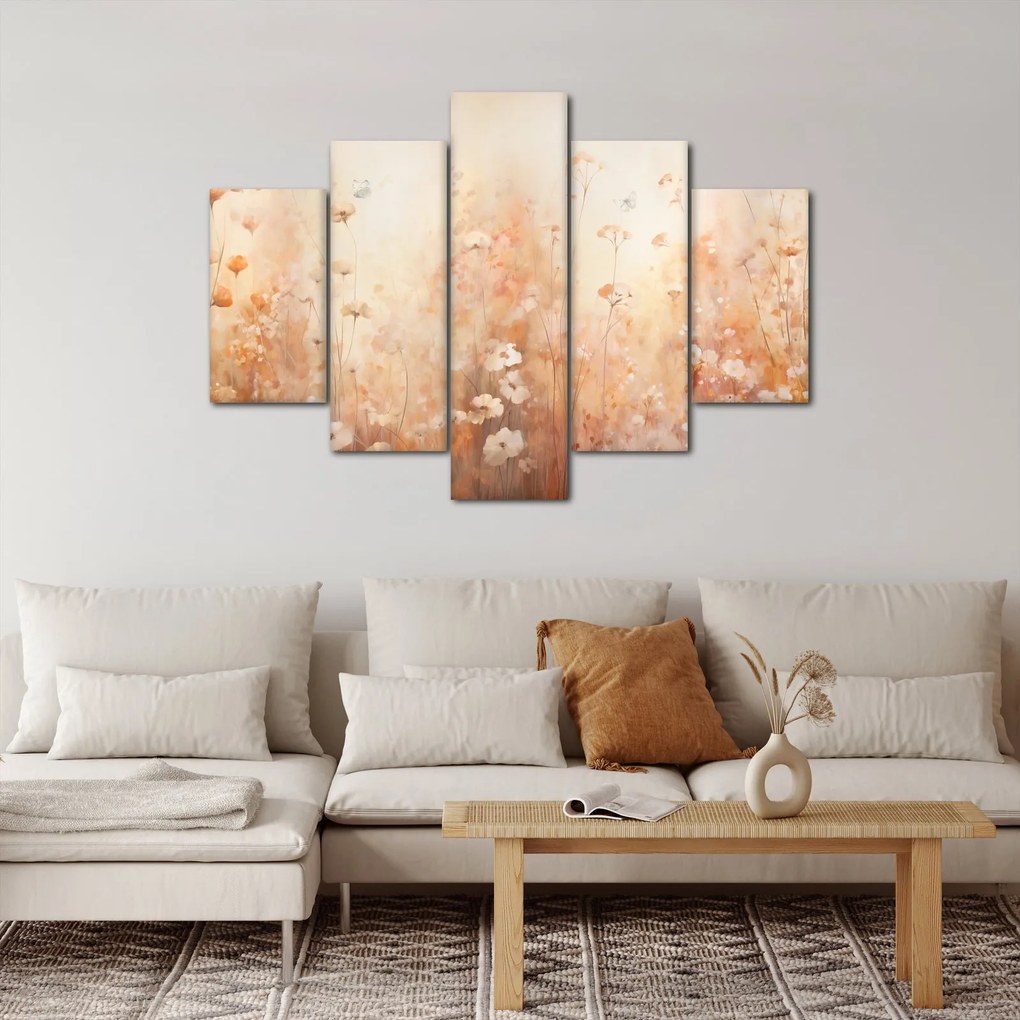 Obraz - Vzor divokých kvetov (150x105 cm)