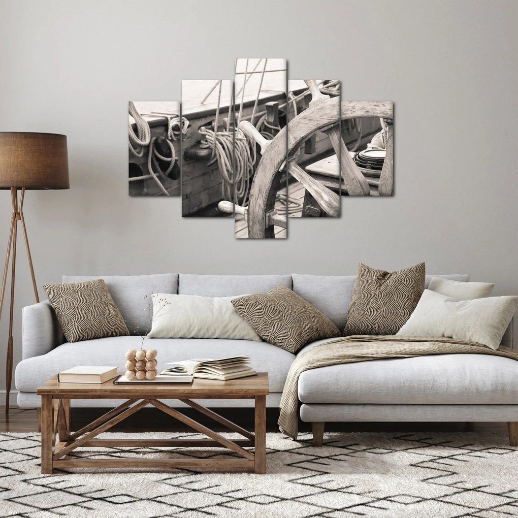 Obraz - Kormidlo plachetnice (150x105 cm)