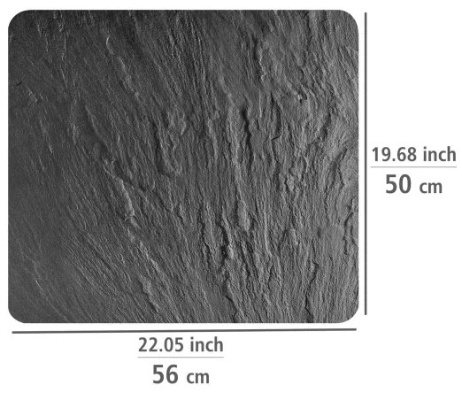 WENKO 2712984500 - Krycia doska ABDECKPLATTE - NEUTRAL 56x50 cm čierna/priehľadná