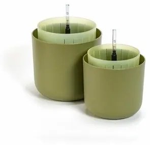 Plastia Samozavlažovací kvetináč Tolita Air zelená, pr. 16 cm