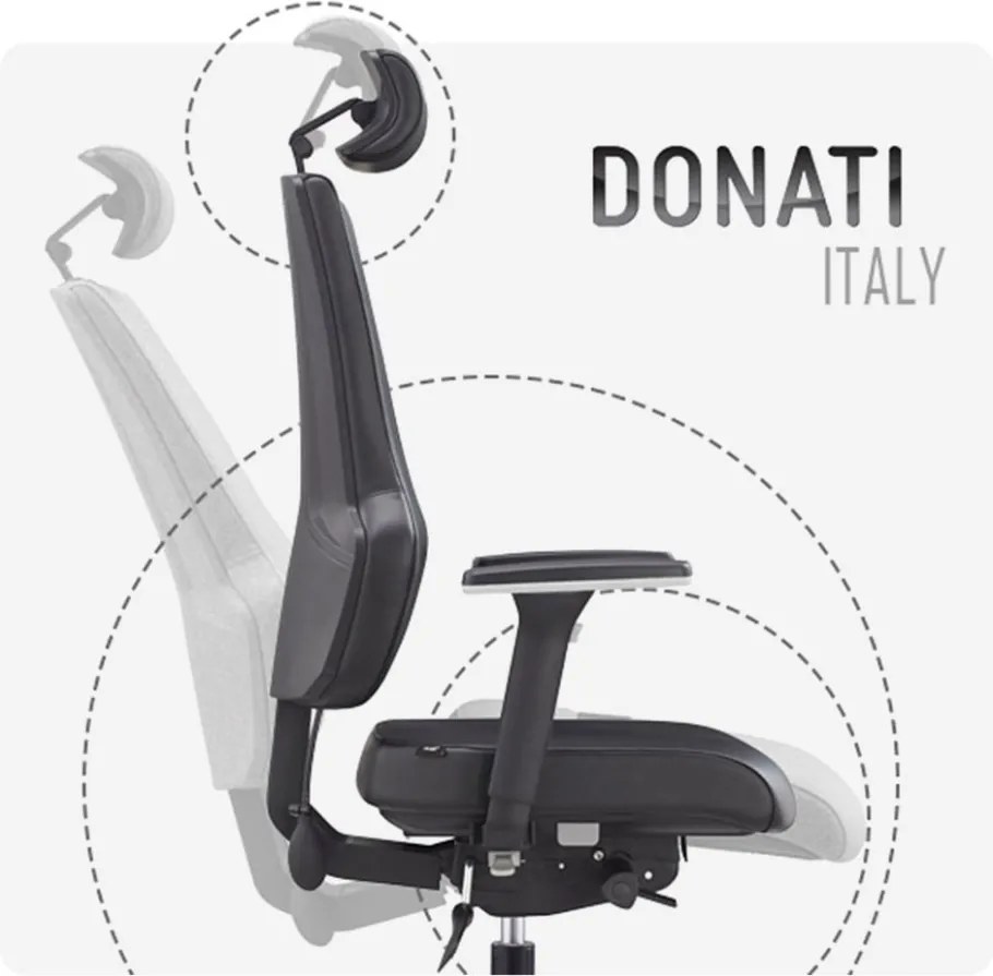 Ergonomická kancelárska stolička MOSH Elite F – čierna