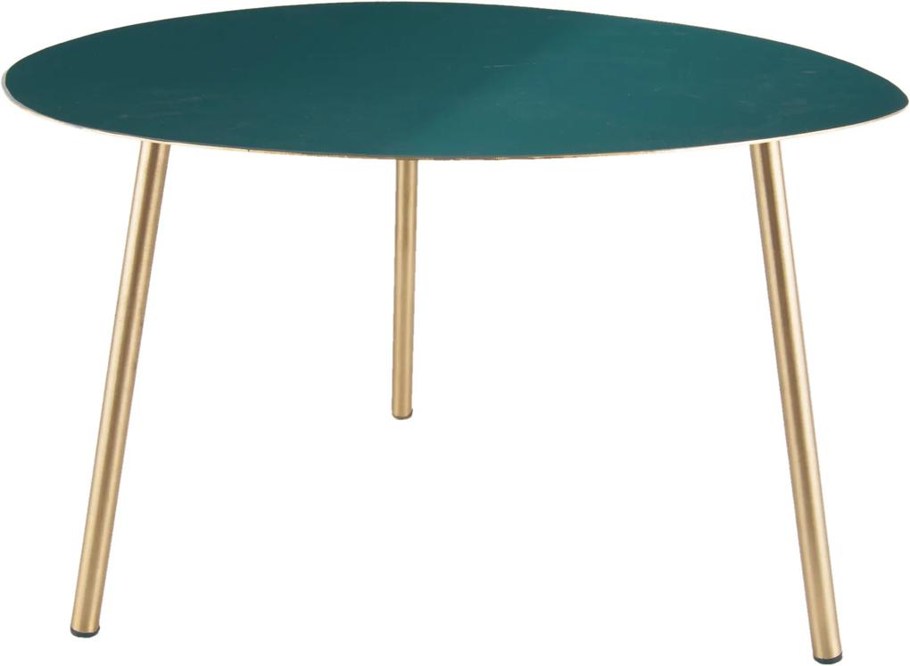 Leitmotiv Zelený bočný stolík Ovoid S