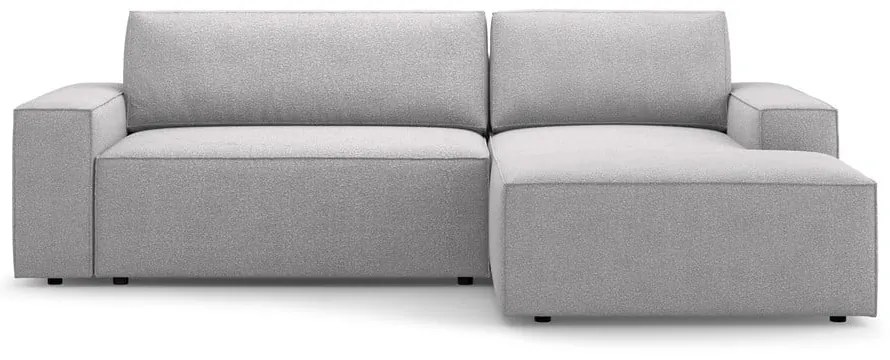 Svetlosivá rozkladacia rohová pohovka z textílie bouclé (pravý roh) Jodie – Micadoni Home