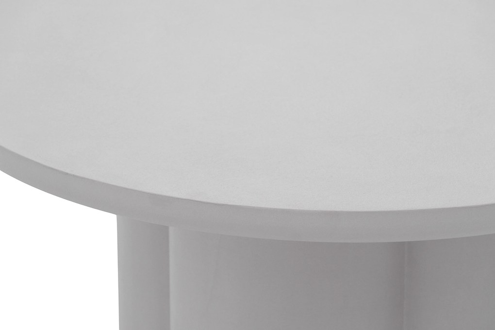 Okrúhly konferenčný stolík Cylindus 80 cm - svetlosivý