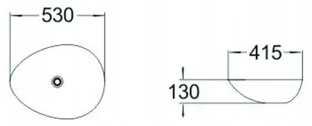 Mexen LORENA umývadlo, 53x41 cm, biela, 21295300