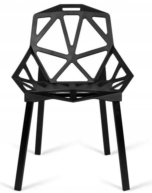 Set štyroch jedálenských stoličiek VECTOR čierne (4 ks)