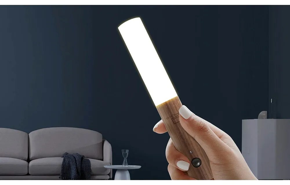 Hnedé LED nástenné svietidlo na USB Baton – Gingko
