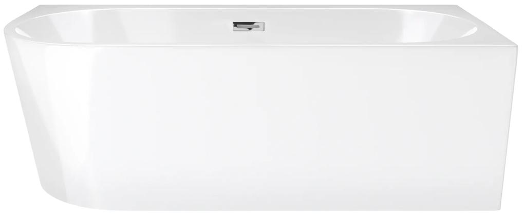 D‘Eluxe - VANE - Voľne stojaca akrylátová vaňa RELAX NT92R Pravá xcm Voľne stojaca vaňa biela 170 80 58 170x80cm biela + Sifón CLIK CLACK - farba Chróm