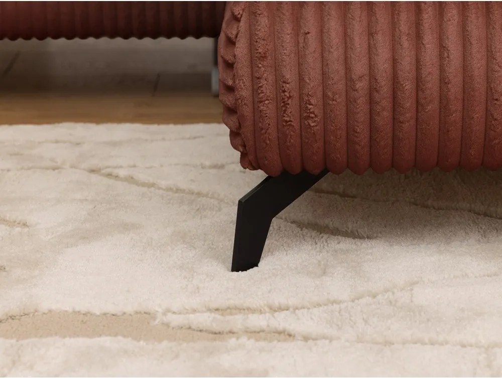 Menčestrová rohová pohovka v terakotovej farbe (pravý roh/do L) Marbeya – Ropez