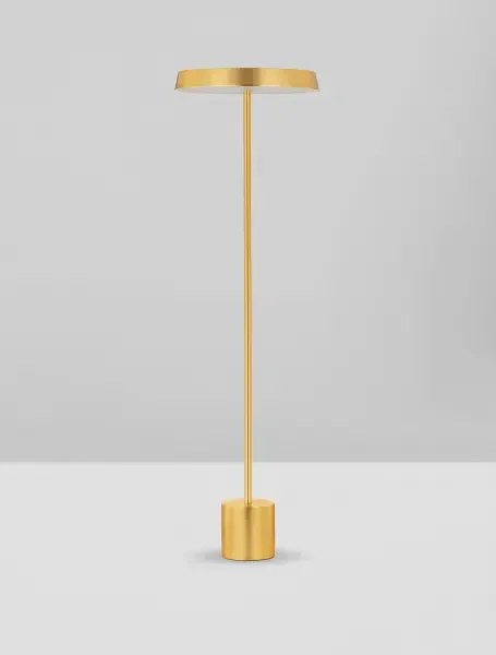 LED zlato-čierna stojaca lampa Vetro