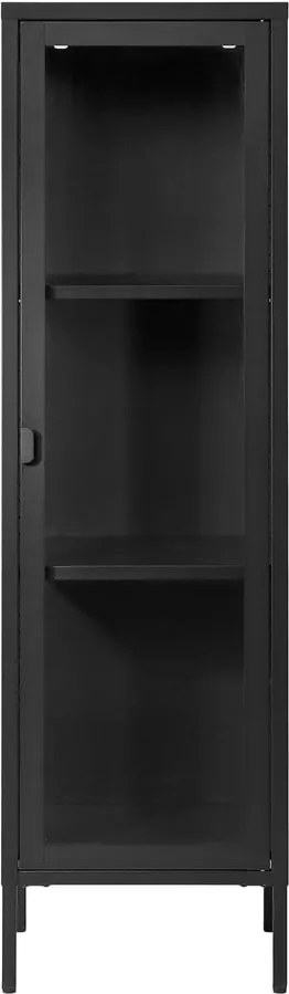 Čierna kovová vitrína 40x140 cm Brisbane – House Nordic