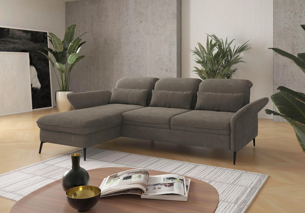 XXXLutz ROHOVÁ SEDAČKA, textil, bahenná hnedá Sit & More - Sedačky - 000144011816