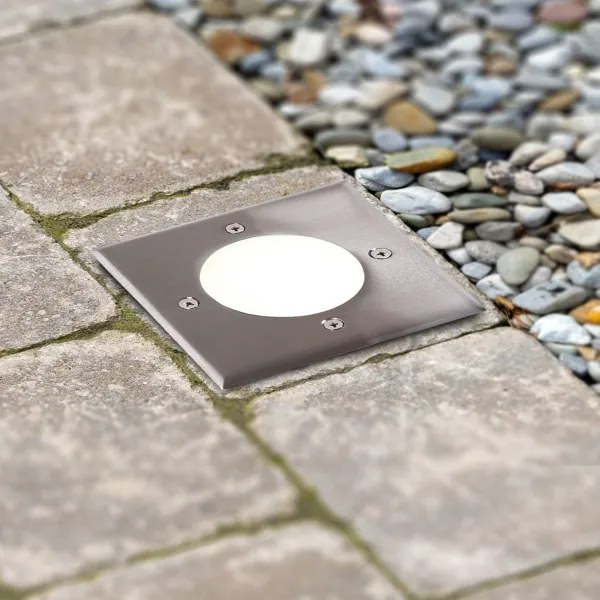 LED Nájazdové svietidlo MIVO LED/3W/230V 12x12 cm IP67 matný chróm