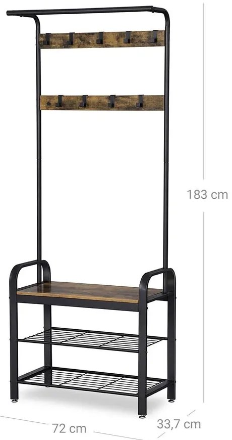 Vešiakový stojan s botníkom VASAGLE HSR40B