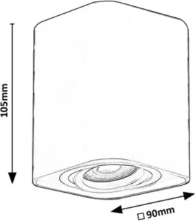 Rabalux 2050 - Bodové svietidlo KOBALD 1xGU10/42W/230V biela