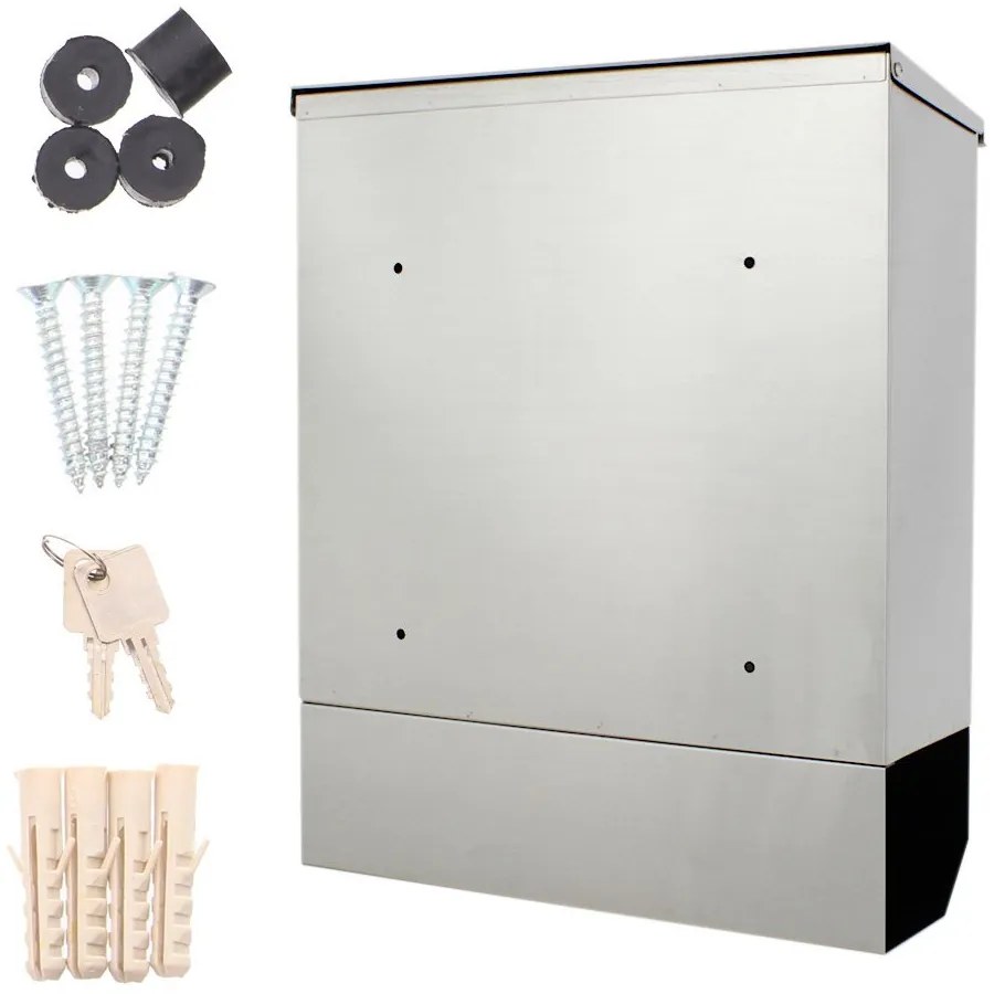 Kombinovaná schránka na noviny a listy JUBILEE 40, nerez